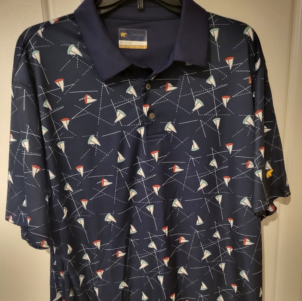 Jack Nicholas Golf Polo Shirt Sailboat Design. Size Large.